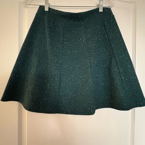 LOFT Dark Green A-Line Skirt